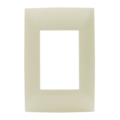 PLACA SIMPLE 3 MODULOS CIEN MARFIL LEVITON