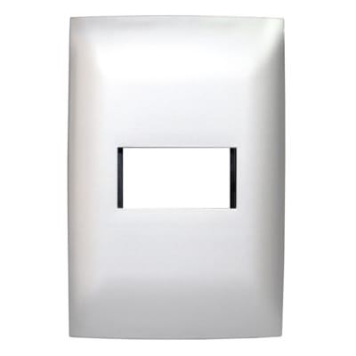 PLACA SIMPLE 1 MODULO CIEN ALUMINIO LEVITON