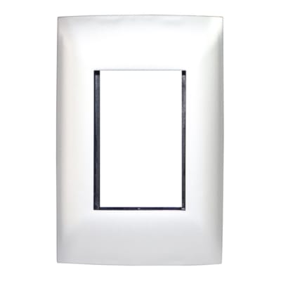 PLACA SIMPLE 3 MODULOS CIEN ALUMINIO LEVITON