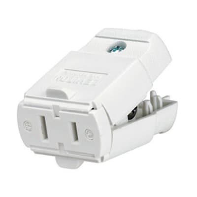 CONECTOR AEREO 2 PATAS 15A 125V POLARIZADA BLANCO LEVITON