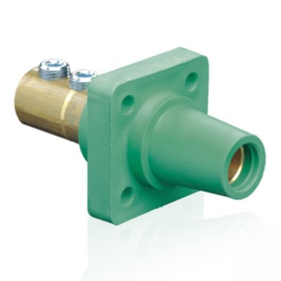 TOMA EMPOTRABLE CAM TYPE (FEMALE) 400A 600V C/2 PERNOS VERDE CABLE:2/0-4/0 AWG (CAM LOCK) LEVITON