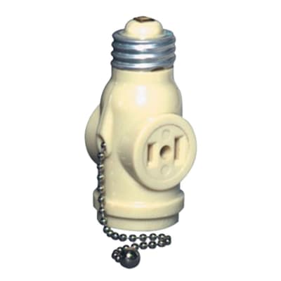 SOCKET E27 (BENJAMINA) CON CADENA BAQUELITA MARFIL LEVITON