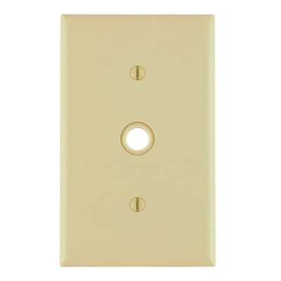 PLACA SIMPLE NYLON P/CABLE MARFIL LEVITON