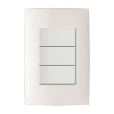 INTERRUPTOR TRIPLE 10A 250V C/PLACA CIEN BLANCA LEVITON