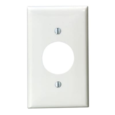 PLACA SIMPLE NYLON P/TOMACORRIENTE 15A Y 20A BLANCO LEVITON