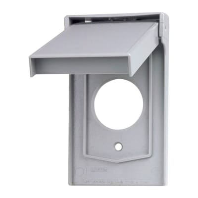 PLACA SIMPLE HERMETICA DE NYLON TERMOPLASTICO, VERTICAL 4979-GY LEVITON