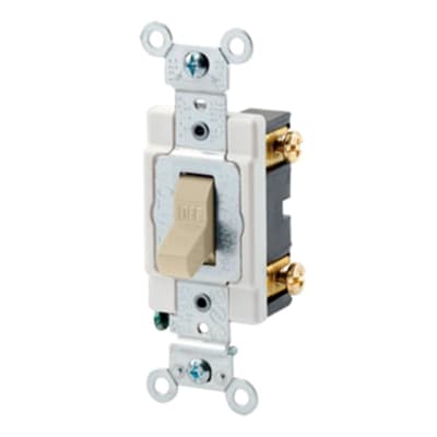 INTERRUPTOR UNIPOLAR SIMPLE 20A L/T 250V MARFIL CSB1-20I LEVITON