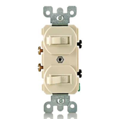 INTERRUPTOR DOBLE DE PALANCA 15A L/T 250V MARFIL LEVITON