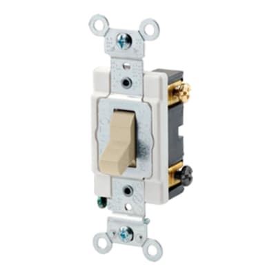 INTERRUPTOR BIPOLAR DE PALANCA 15A L/T 250V MARFIL LEVITON