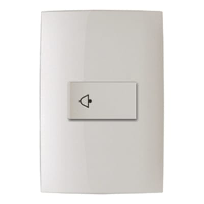 INTERRUPTOR SIMPLE PULSADOR C/SÍMBOLO 10A 250V C/PLACA CIEN BLANCA LEVITON