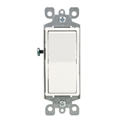 INTERRUPTOR UNIPOLAR SIMPLE DECORA 15A L/T 250V BLANCO LEVITON