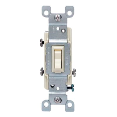 INTERRUPTOR SIMPLE DE PALANCA D/3 CONMUTACION 15A 120V BLANCO LEVITON