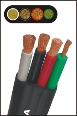 CABLES FLEXIBLE PLANO 0,6/1 (1,2)KV (PVC-GT) 3x3/0+6 CELSA