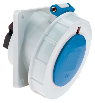 TOMA EMPOTRABLE 32A 2P+T 250V AZUL 6H IP67 12327 BALS