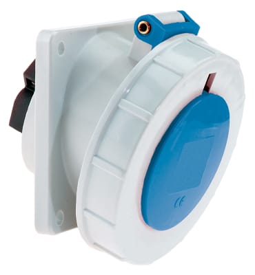 TOMA EMPOTRABLE 32A 3P+T 250V AZUL 9H IP67 12328 BALS