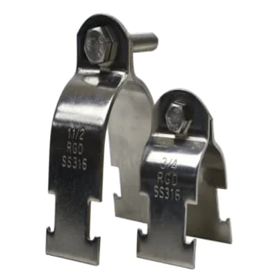 ABRAZADERA STRUT DE ACERO RIGIDO 1'' SS316 PRODUIT