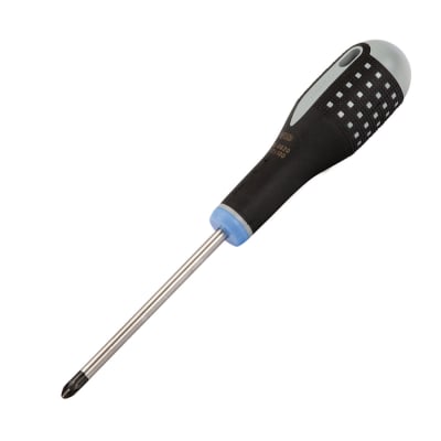 DESTORNILLADOR ATORNILLADOR PZ2 100MM NIQUELADO CON MANGO DE GOMA BAHCO