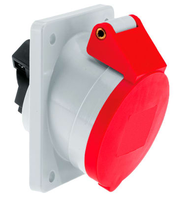 TOMA EMPOTRABLE 16A 3P+T 415V ROJO 6H IP44 12500 BALS