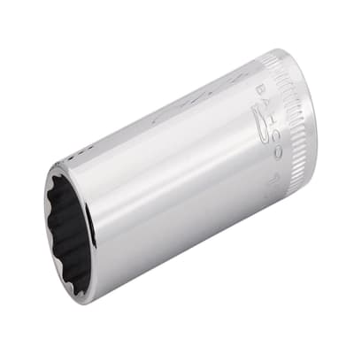 DADO SERIE LARGA 9MM 1/4'' DE ACERO PULIDO BAHCO