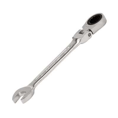 LLAVE COMBINADA CARRACA ARTICULADA 190MM CROMADA DE ACERO BAHCO