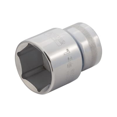 DADO HEXAGONAL DE ACERO 1.3/8'' ENC 3/4'' PULIDO BAHCO