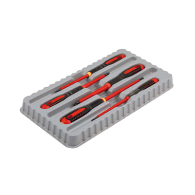 JUEGO DE DESTORNILLADORES AISLADOS 1000V 5P EN COLOR NARANJA BAHCO