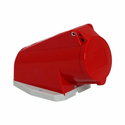 TOMA VISIBLE 16AMP 3P+T 415V ROJO 6H IP44 MENNEKES