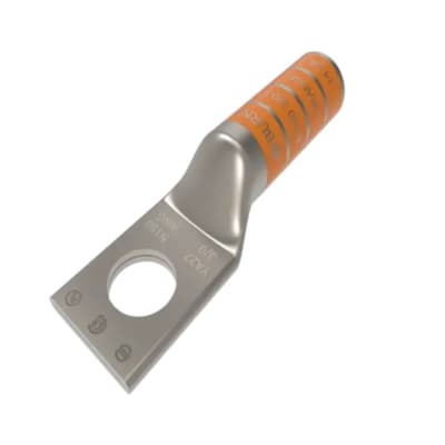 TERMINAL DE COMPRESION BARRIL LARGO CU/ES 3/0AWG Ø1/2'' 35KV UL BURNDY