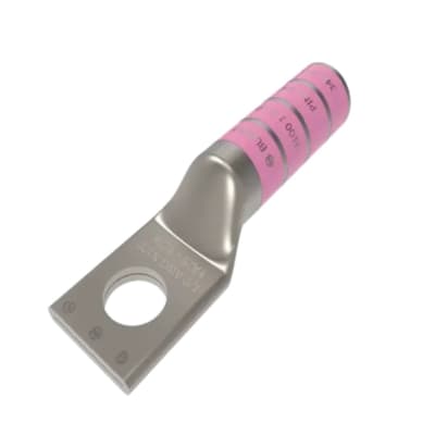 TERMINAL DE COMPRESION BARRIL LARGO CU/ES 1/0AWG Ø1/2'' 35KV UL BURNDY