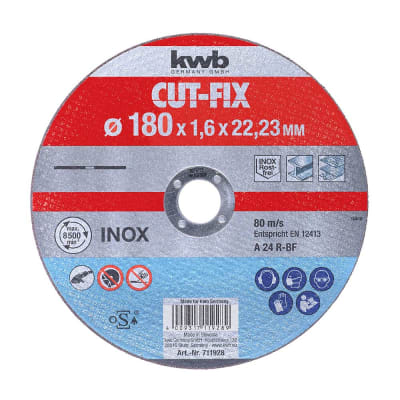DISCO DE CORTE CUTFIX METAL 180X1.4MM KWB