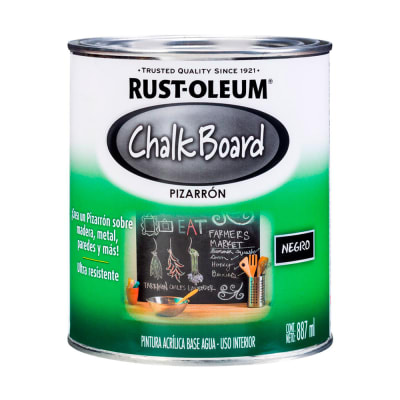 PINTURA PIZARRA DE TIZA NEGRO 0.946 LITROS RUST OLEUM