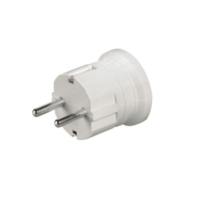 ENCHUFE SCHUKO 2X16A+T 250V (TIERRA LATERAL) SALIDA AXIAL 130.2063 SCAME