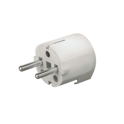 ENCHUFE SCHUKO 2X16A+T 250V (TIERRA LATERAL) SALIDA 90º 130.83 SCAME
