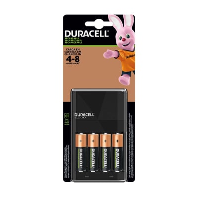 CARGADOR RECARGABLE DE PILAS AA AAA C D 9V VERDE DURACELL