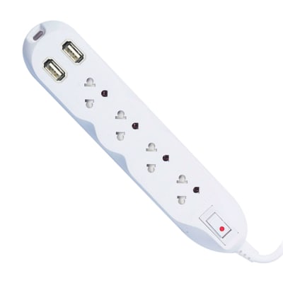 EXTENSION 4 TOMAS UNIVERSAL + TIERRA 2 USB BTICINO