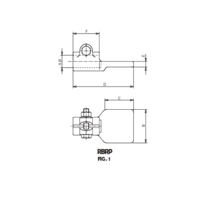 CONECTOR RECTO UNION BORNA ROSCADA A PLETINA CU Ø:M-20/100MM RBRP-M2066 ARAGCU AS