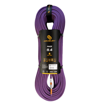 CUERDA DINAMICA 9.4MM X 70M MORADO 8.9 kN CE EN 892 RAGE 9.4 4111436 ARMBURY