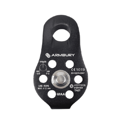 POLEA SIMPLE FIJA ALUMINIO 12MM NEGRO 26 kN CE EN 12278 TAST FIXED BLACK 4151112 ARMBURY