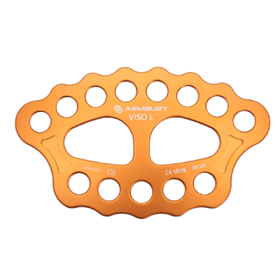 PLACA MULTIANCLAJE X8 ALUMINIO TALLA L NARANJA 45 kN CE RIGGING PLATE VISO 4154131 ARMBURY