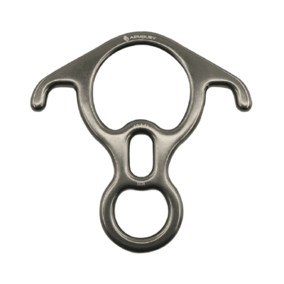 DESCENSOR TIPO OCHO CON OREJAS ALUMINIO GRIS 40 kN EN 15151 2 FIGURE 8 RES 4153252 ARMBURY