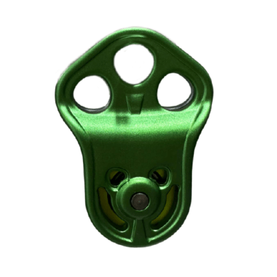 POLEA SIMPLE DE 3 PUNTOS DE ANCLAJE PARA PODA ALUMINIO 13MM VERDE ARBORISMO 3 HOLE PULLEY 806 ARMBURY