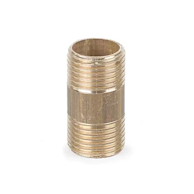 NIPLE DE BRONCE 1/2'' X 1 1/2'' COLOR ORO PARA AGUA CALIENTE WERKEN