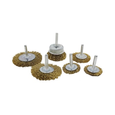 JUEGO DE ESCOBILLA DE RUEDAS DE ACERO SET DE 6 PIEZAS KAMASA