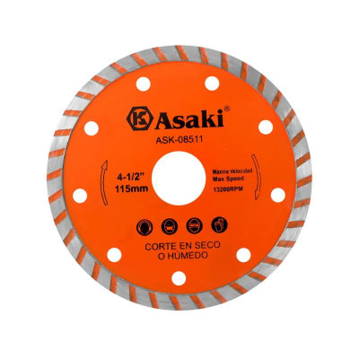 DISCO DIAMANTADO TURBO 115MM NARANJA KAMASA