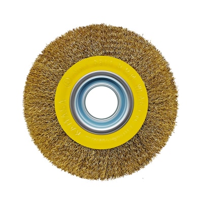 ESCOBILLA DE RUEDA 6'' DE ACERO DORADO KAMASA