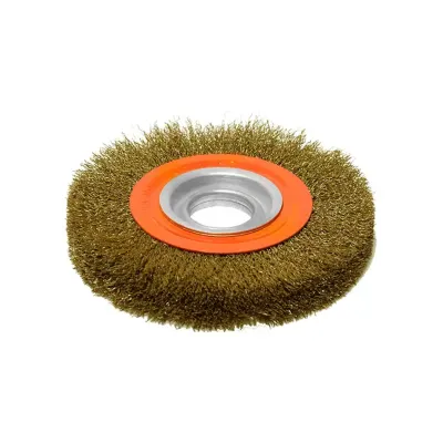 ESCOBILLA DE RUEDA 6'' DE ACERO NEGRO KAMASA