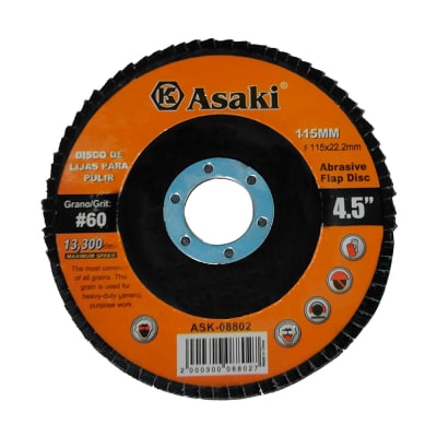 DISCO DE LIJAS P60 DE OXIDO DE ALUMINIO PARA PULIR 115 KAMASA