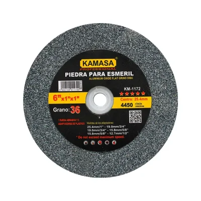 PIEDRA PARA ESMERIL 6'' X 1 X 1'' A36 KAMASA