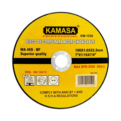 DISCO DIAMANTADO ACERO 180X1.6X22.2MM KAMASA