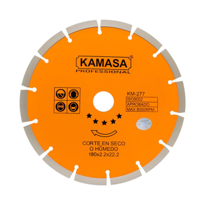 DISCO DIAMANTADO ACERO 180 KAMASA